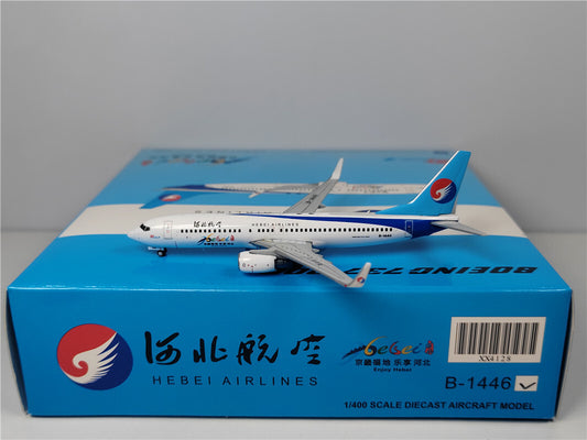 1:400 JC Wings HEBEI AIRLINES BOEING B737-800 Passenger Airplane Diecast Model