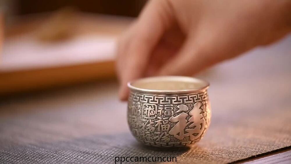 999 Sterling Silver Tea Cup With Handle Certificate Paper Health Care Handmade