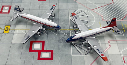 2PCS 1:400 JAPAN AIRLINES JAL DC-4 Passenger Airplane Diecast Aircraft Model