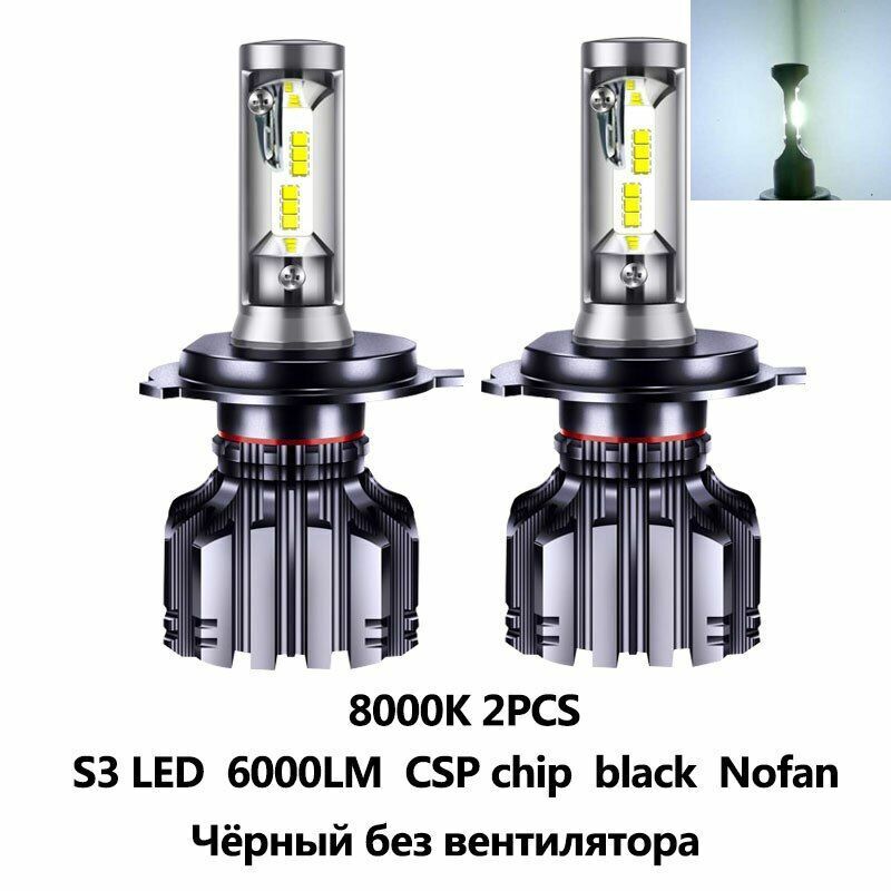 Car Headlight H4 LED Lamp H7 H11 H8 9006 9005 HB4 H1 H3 HB3 CSP 4500K 50W 6000LM