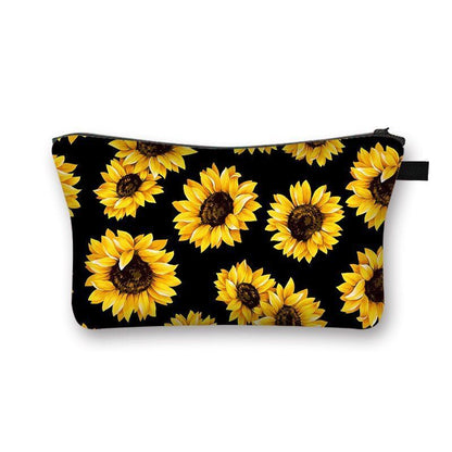 Woman Waterproof Makeup Bag Fashion Yellow Black Cosmetic Pouch Travel Organizer