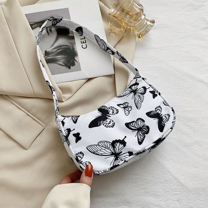 Handbag Canvas Underarm Shoulder Bags Totes Purse Pouch 23*13*7.5 CM 5 Colors