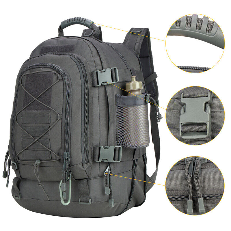 Großer militärischer taktischer Rucksack Outdoor erweiterbar Reise Wandertasche-