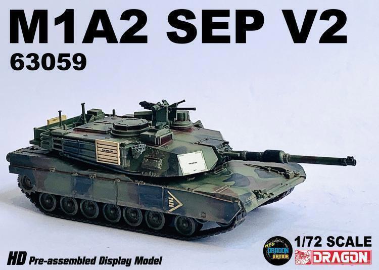 1/72 Dragon US M1A2 SEP V2 Abrams Tank NATO Tricolor 63059 Finished Model