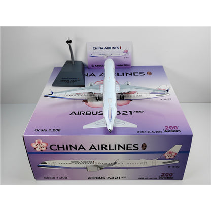 22cm 1:200 Aviation China Airlines Plane Airbus A321neo Diecast Aircraft Model