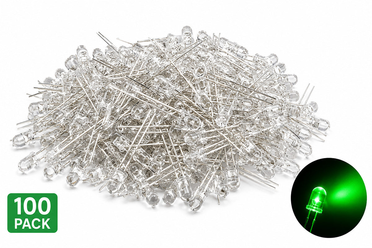 Flashing LED/Blinking LED - Ultra Green - 5mm - 100PK