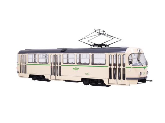 1:43 PremiumClassixxs Magdeburg GDR TATRA-T4D Tram Passenger Car Diecast Model