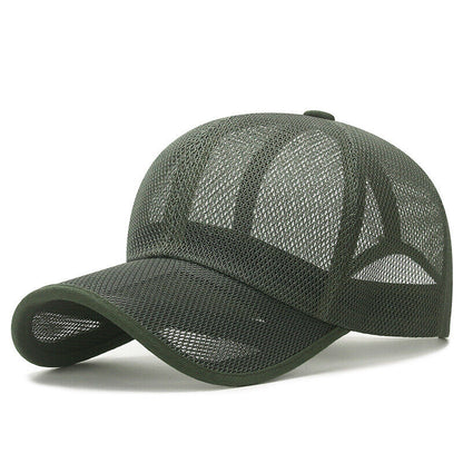 Mesh Cap Quick Dry Sun Hat Casual Breathable Baseball Cap Adjustable Soft