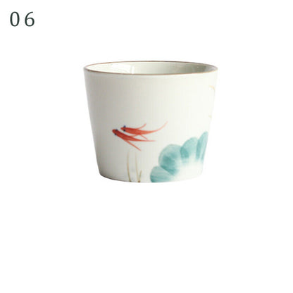 Japanese Style Ceramic Tableware Straight Cup Porcelain Tea Cup Sake Mug GIft