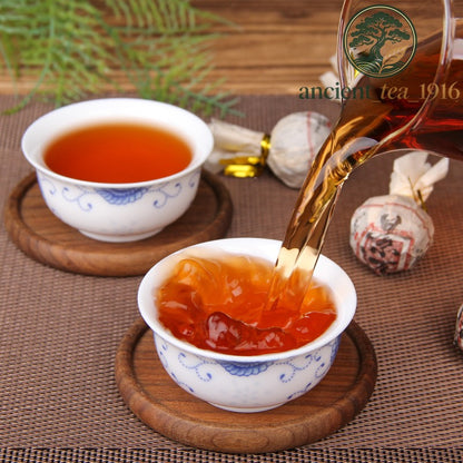 500g 2025 Jingmai Mountain Dragon Ball Ancient Tree Ripe Tea Pu'er Tea