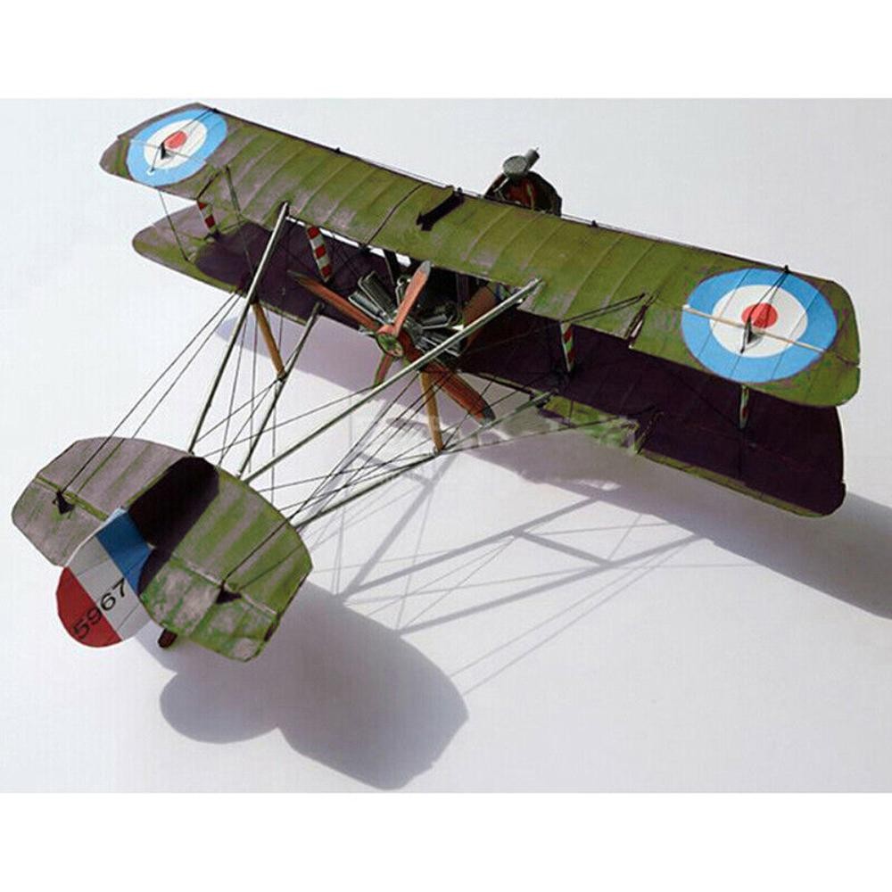 1/33 Unassembled British Airco DH.2 Biplane Fighter Paper Model Military Craft