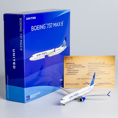 1:400 NG Model UNITED BOEING 737 MAX 9 Passenger Airplane Diecast Aircraft Model