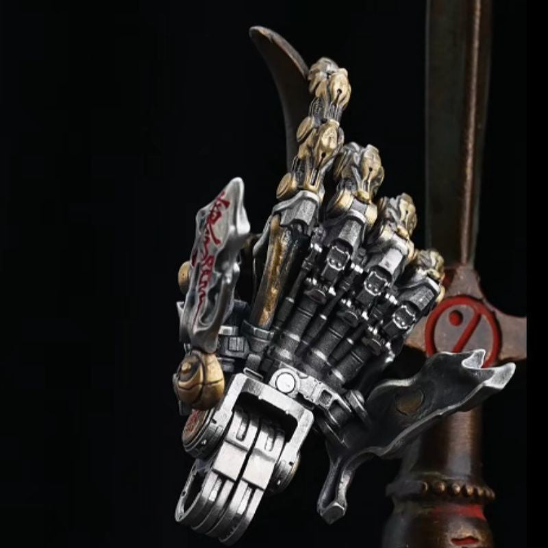 Mechanical Hand Desktop Ornament Retro Metal Craft for Daoist Youth Collection