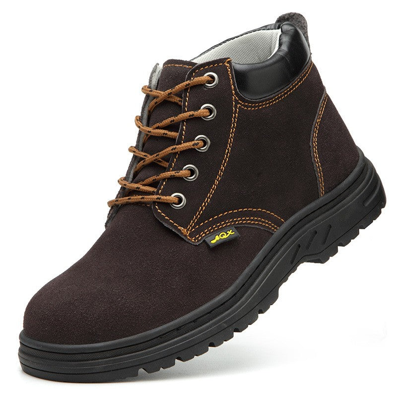 Smash-resistant and Stab-resistant Cowhide Labor Protection Shoes