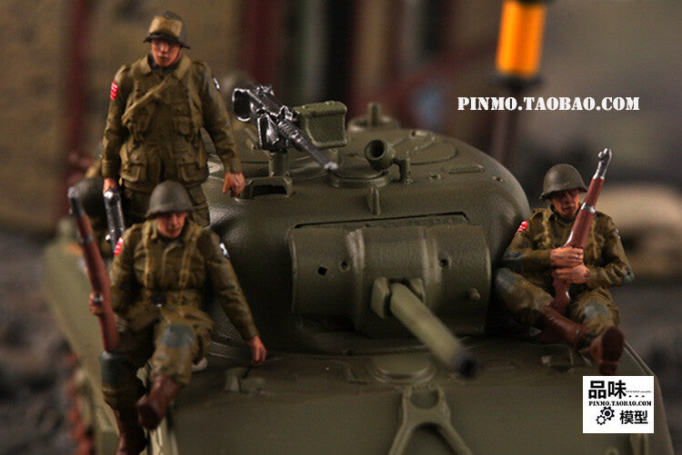 1/72 US Armored Tank Mounted Soldier 6 Soldier Model