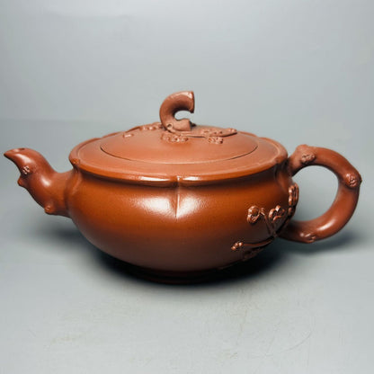Vintage China Yixing Purple Clay Teapot Zisha Ceremony Fine Plum Blossom Teaware