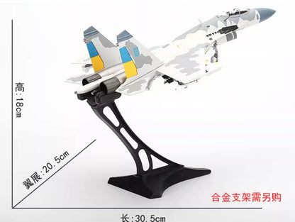 1:72 JC Wings Su-27 Flanker Ukrainian Air Force 2023 Fighter Plane Diecast Model