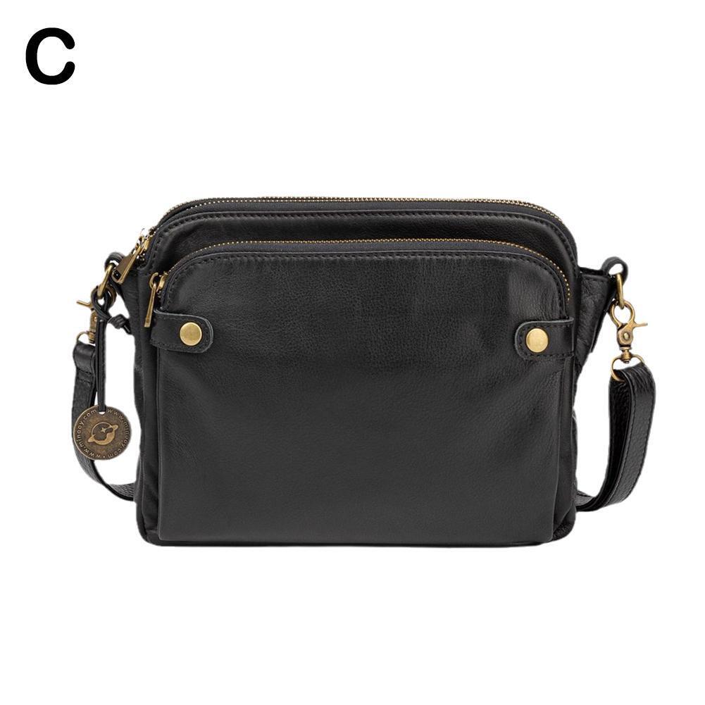 3-Layer Leather Crossbody Shoulder Clutch Bag High Quality Purse Luxury Handbag