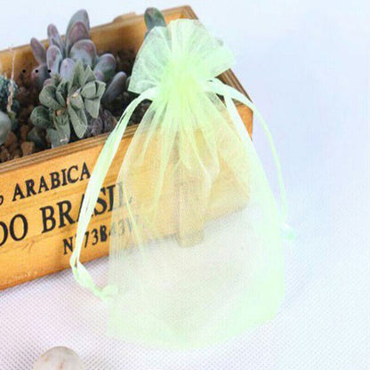 100pcs Wedding Christmas Gift Drawable Organza Bags Jewelry Packaging DisplaG JJ