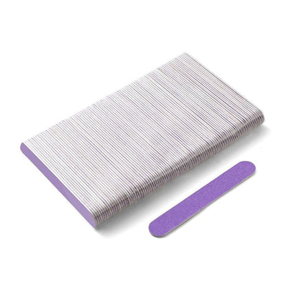 Nail Files 100Pcs Wood Double-Sided Professional Strong Sandpaper Polishing Tool