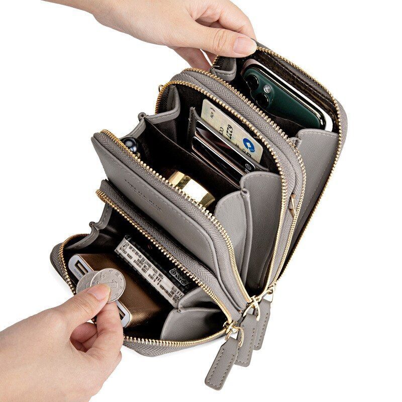 Women Leather Shoulder Bags Large Capacity Crossbody Bags Handbag Phone Purse
