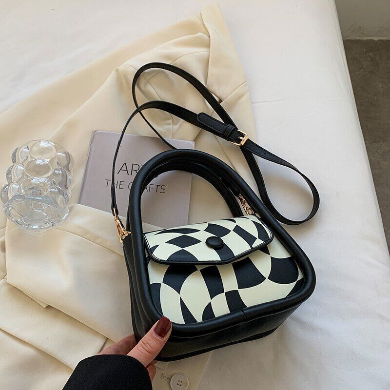 Small Handbag Women PU Leather Shoulder Bags Ladies Casual Twisted Bag