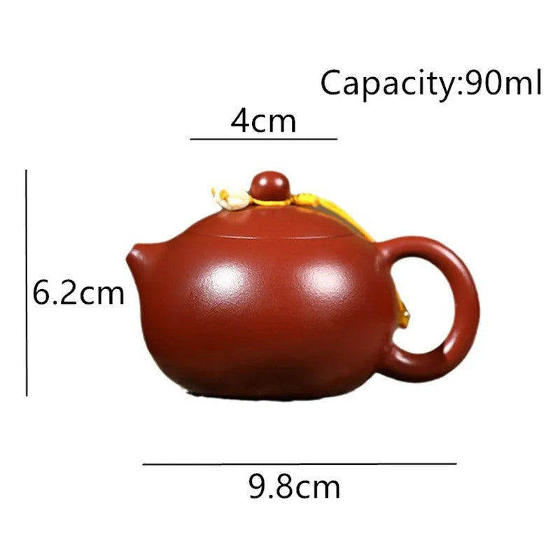 Chinese Yixing Zisha Teapot Handmade Xishi Small Capacity Dahongpao Kettle pot