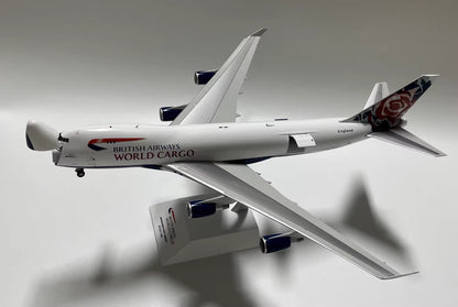 1:200 JC Wings BRITISH AIRWAYS WORLD CARGO BOEING 747-400F Plane Diecast Model