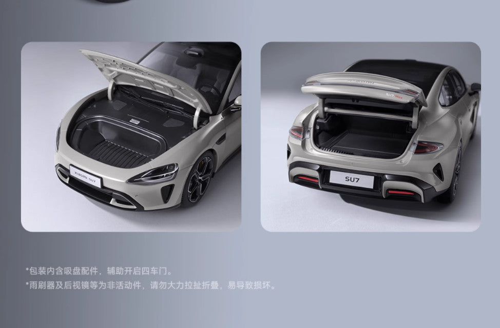 1:18 Scale 28CM Xiaomi Original Factory SU7 Car Vehicle Sedan Diecast Model Gray