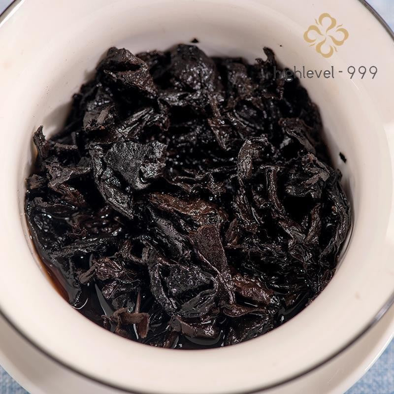 357g Ripe Pu'er Yunnan Menghai Ba Nian Chen Yun Qi Zi Compressed Tea Cake