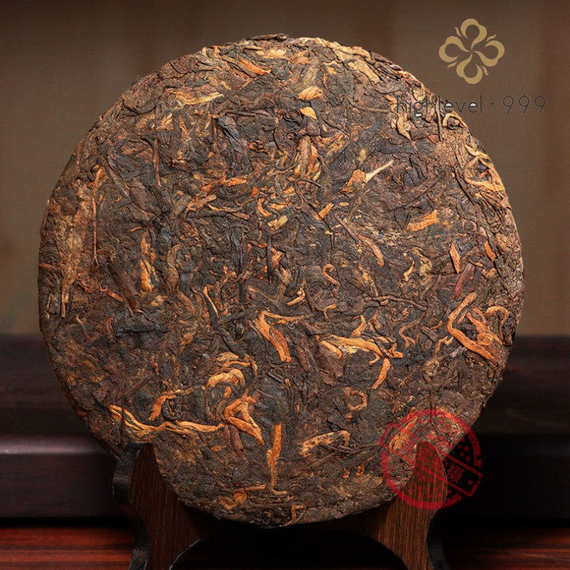 357g Ripe Pu'er Tea Cake Jinbing Qizi Banna Ancient Tree Compressed Tea
