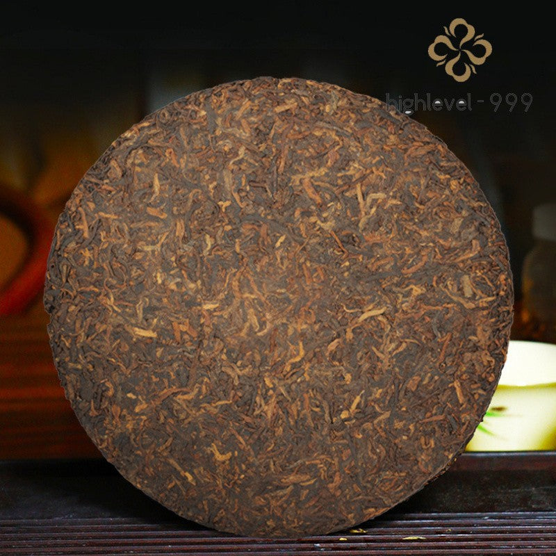 357g Ripe Pu'er Tea Cake Long Cellared Lincang Ancient Tree Yunnan Mountain Tea