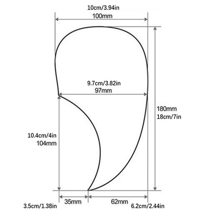 Acoustic Guitar Pickguard Scratch Plate Tool Comma Shape Self-Adhesive