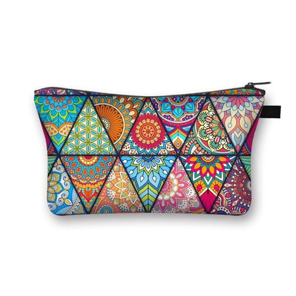 Vintage Pattern Multifunctional Cosmetic Bags Organizer Gothic Wallet Polyester