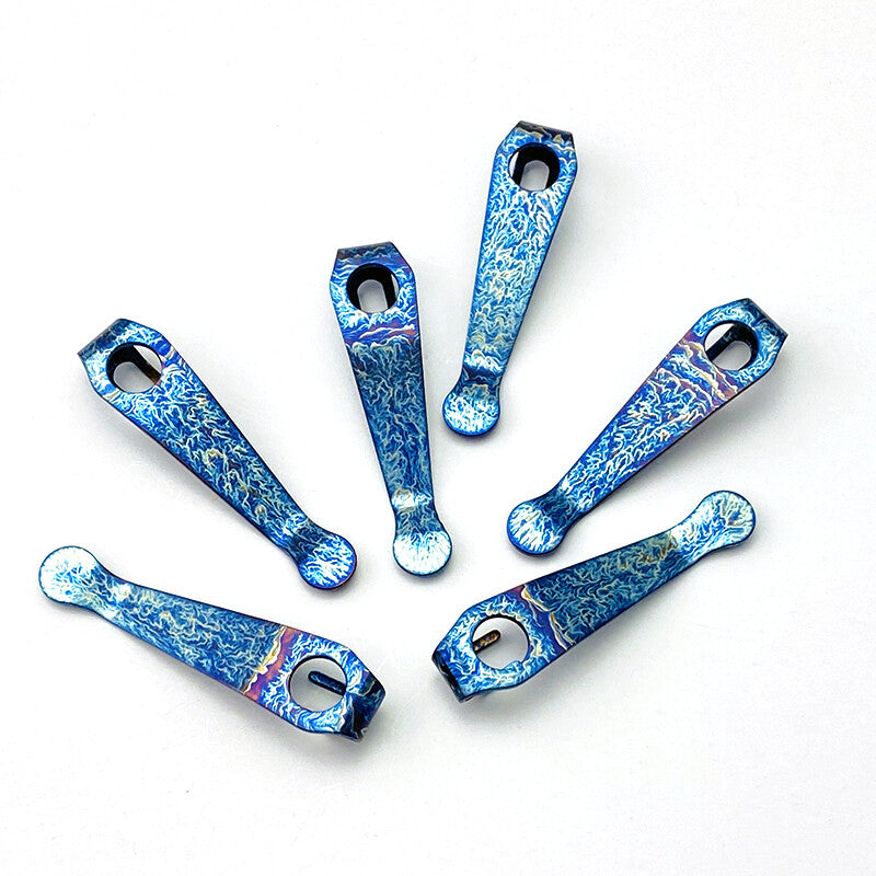 1PC. Knife Titanium Lightweight Deep Carry Pocket Clip for Spyderco Para 3