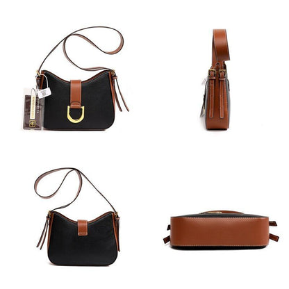 Soft Cow Genuine Leather Bag Handbag Shoulder Purse Fashion Nylon Crossbody Bag