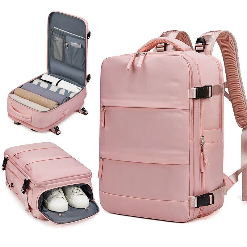 Women Backpack 15.6inch Girl School Backpack Shoe Bag Travel Backpack