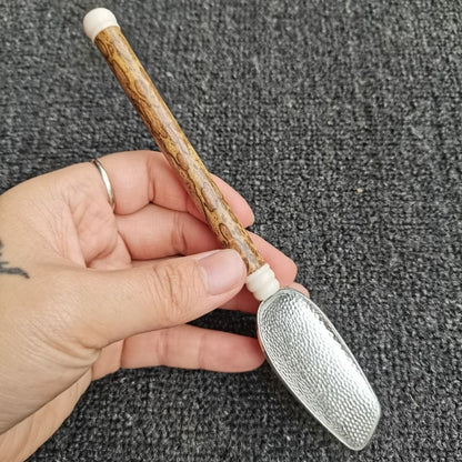 Meilu Bamboo Tea Scoop Handmade Natural Spotted Bamboo Tea Accessory For Tea
