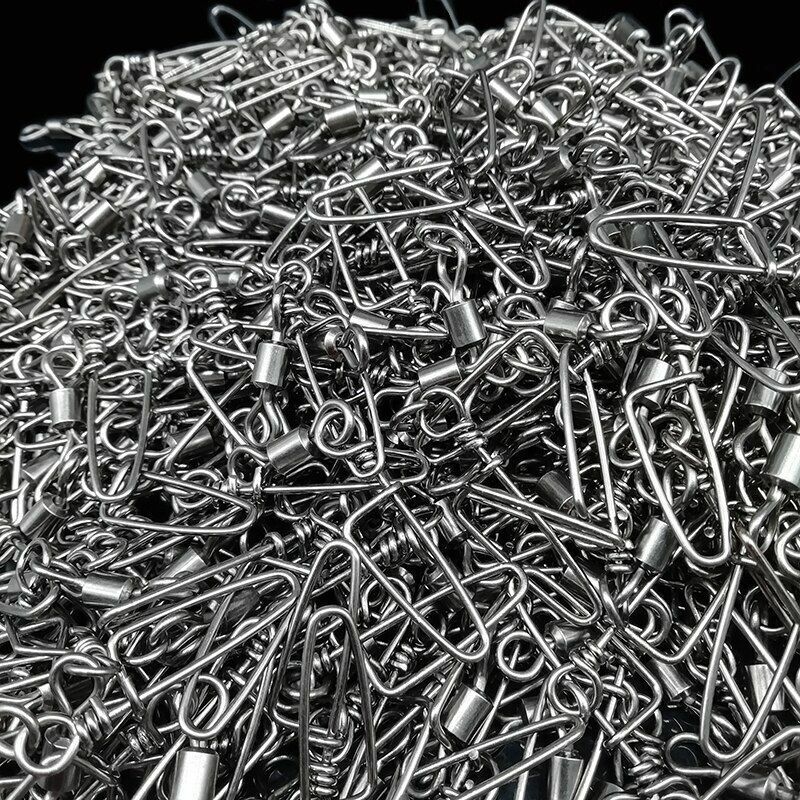 Swivel Hooks Snap Lure Fishing 1000pcs Stainless Steel Connector Rolling Tackles