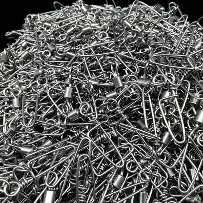 Swivel Hooks Snap Lure Fishing 1000pcs Stainless Steel Connector Rolling Tackles