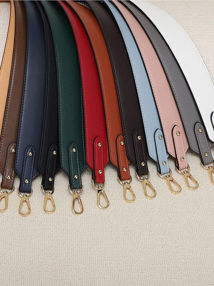 PU Leather Replacement Belt Bucket Bag Shoulder Strap Solid Color Bag Belt ⌒