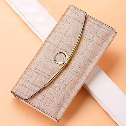 Wallets Genuine Leather Purse Long Elegant Money Bag Card Coin Holder 19*10*4 CM