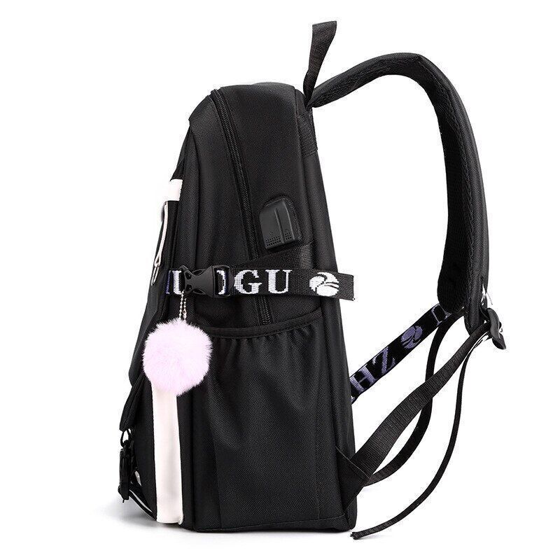 Kuromi Fashion Backpack Shoulder Bags School Students Bags Cinnamoroll Backpacks