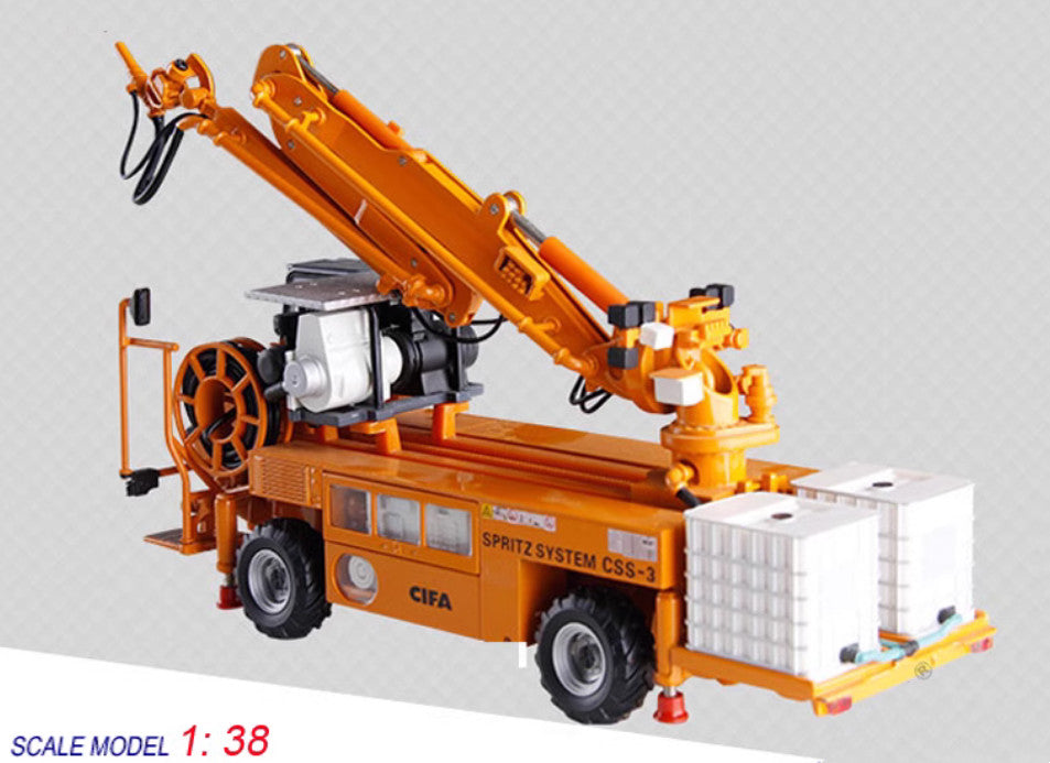 1:38 ZOOMLION CSS-3 Concrete Spraying Manipulator Pump Truck Diecast Model
