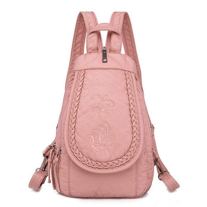 High Quality Backpack Women New Leather Backpack School Bag for Teenage Girls