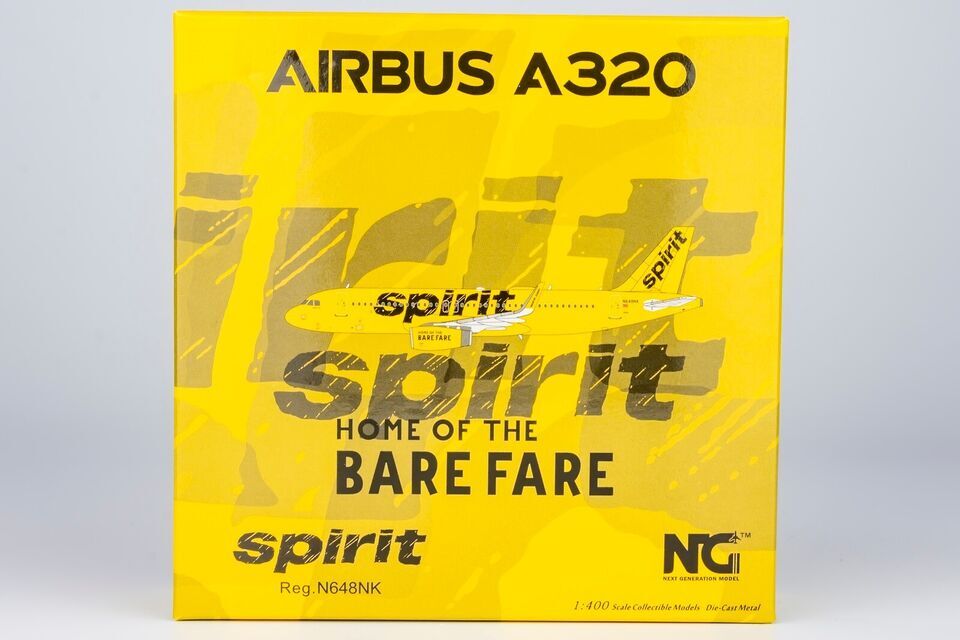 1:400 NG Model Spirit Airline AIRBUS A320 Passenger Plane Diecast Aircraft Model