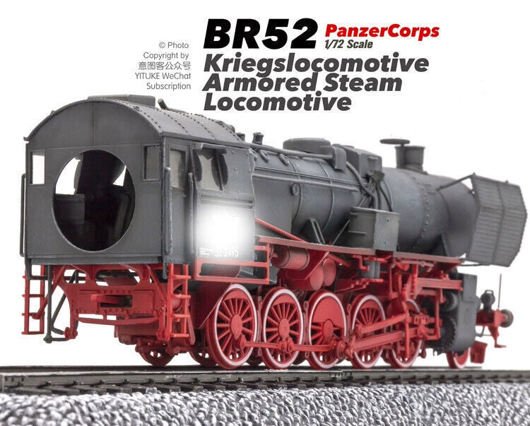 1/72 Corps BR52 Kriegslocomotive Armor Steam Locomotive Train Finished Model