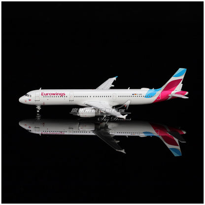 1:400 JC Wings Eurowings AIRBUS A321 Passenger Airplane Diecast Aircraft Model