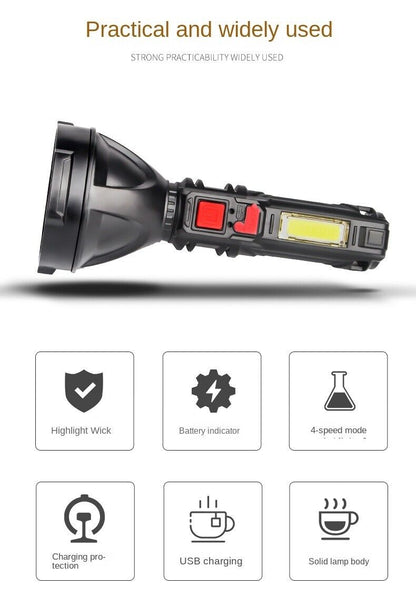 Rechargeable Flashlight LED USB Lamp Powerful Lighting Waterproofing 4 MODES US