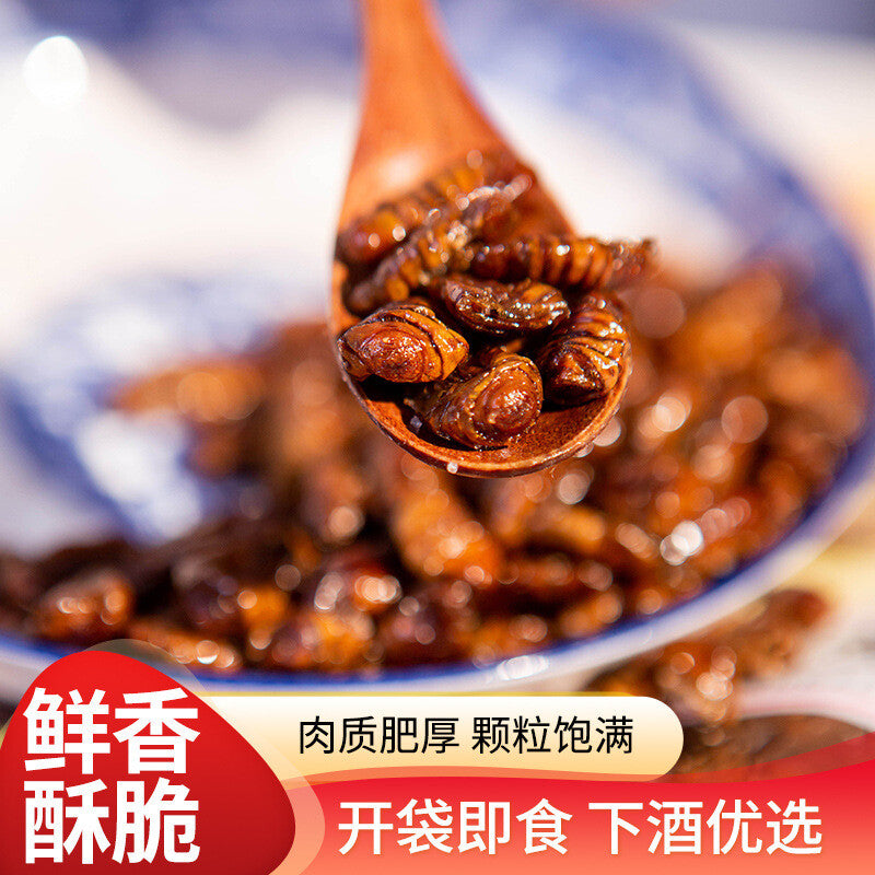 Ready-to-Eat Shandong Specialty Snack Spicy Crispy Silkworm Chrysalis